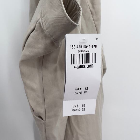 Abercrombie Fitch Tan Khaki Classic Ankle Tie Ultra High Rise Pants XL Long New - Picture 7 of 10